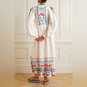 Farm Rio Embroidered White Maxi Dress NWT XL